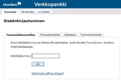 nordea verkkopankki vanha